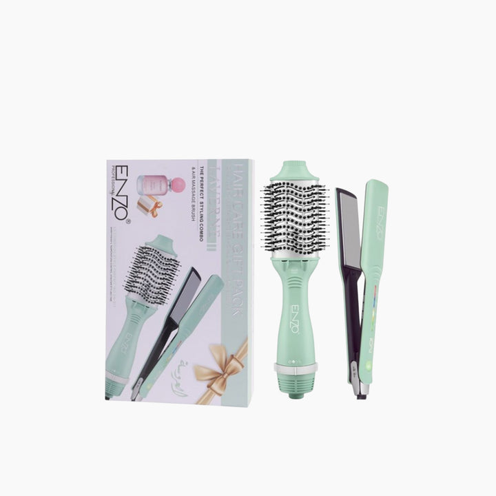 Enzo Dual Hair Package (Brush and Straightener)