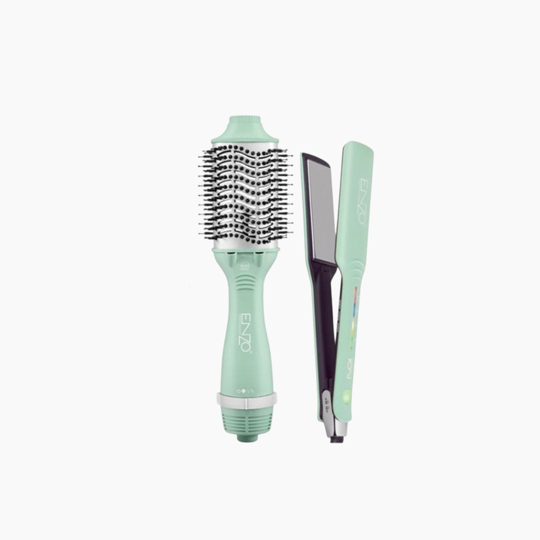 Enzo Dual Hair Package (Brush and Straightener)