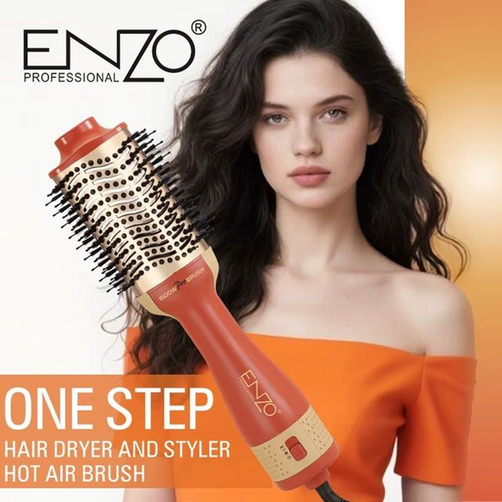 Enzo Electric Hair Dryer Alternative Brush in Orange