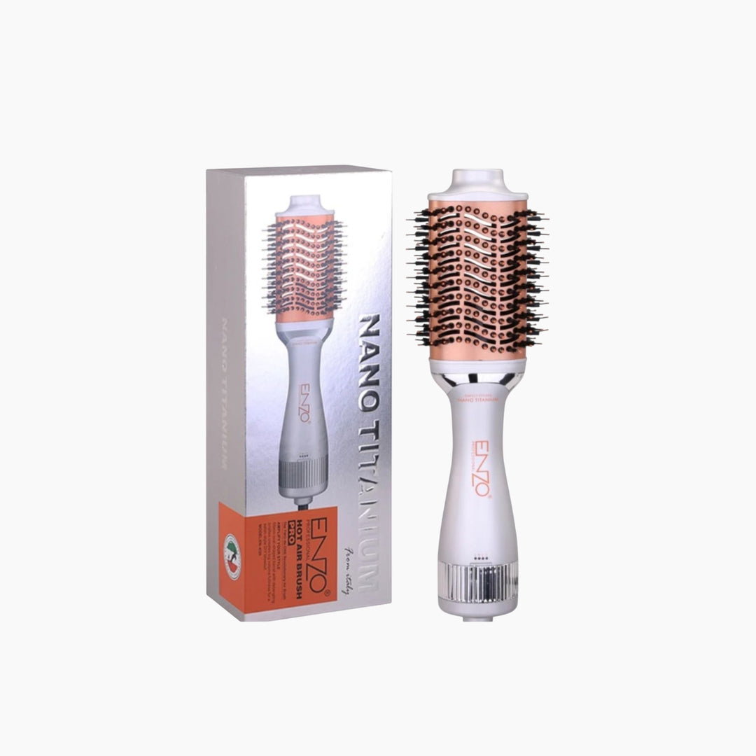 Enzo Hair Dryer Brush with Nano Titanium Technology, 1500W