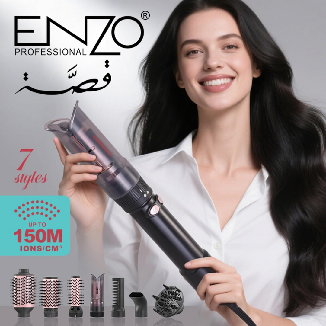 ENZO Professional 7-in-1 Air Styler &amp; Hair Dryer Set with auto curlers