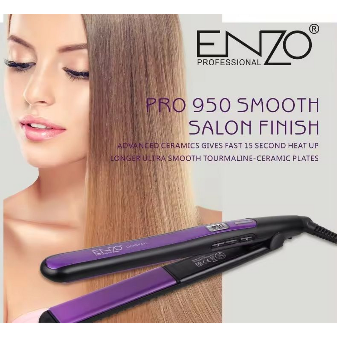 Enzo Slim Straightener, Heat up to 950°F