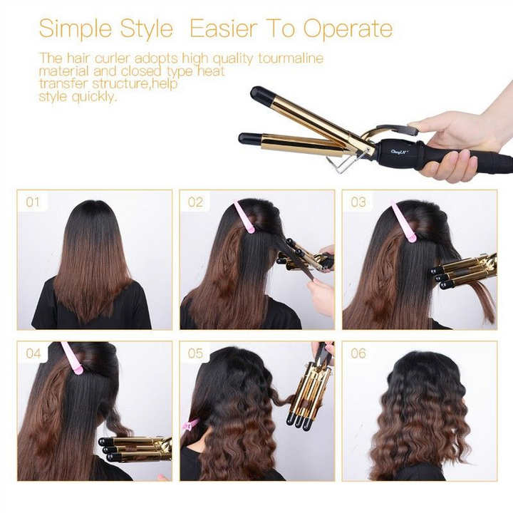 Enzo Triple-Barrel Curling Iron