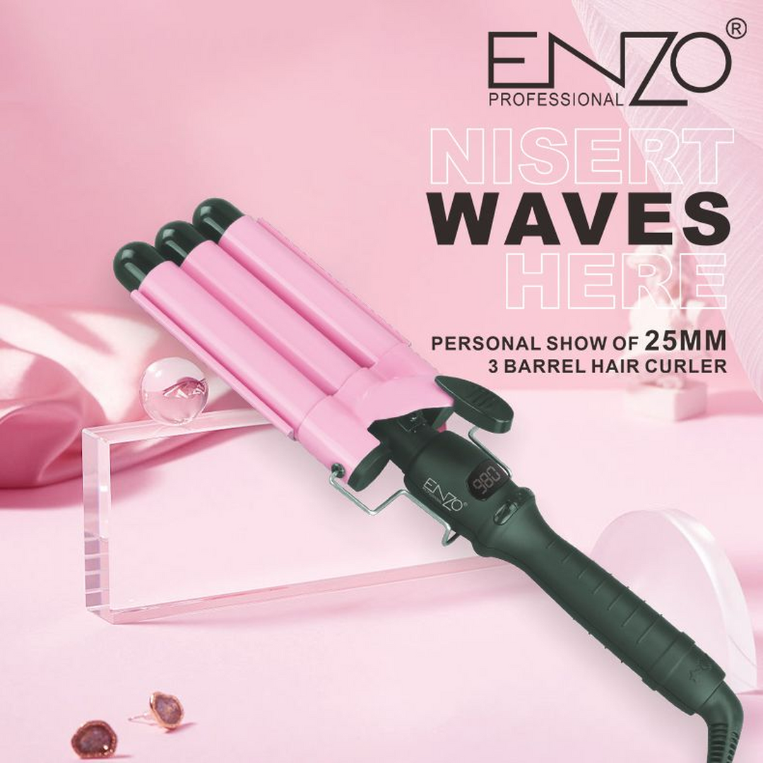 Enzo Triple-Barrel Curling Iron