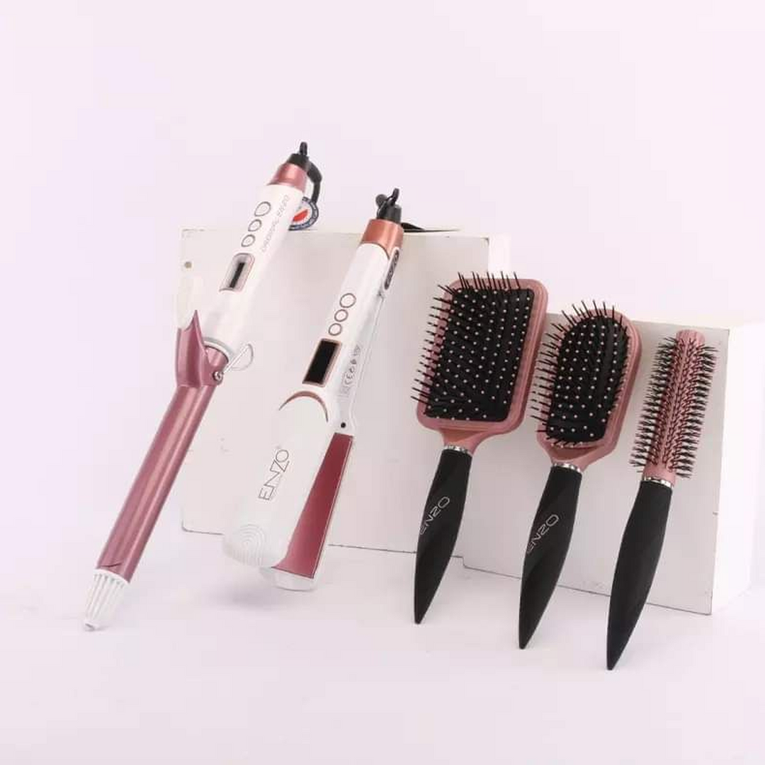 Enzo Wafer Straightener, 980°F, with Brush Set