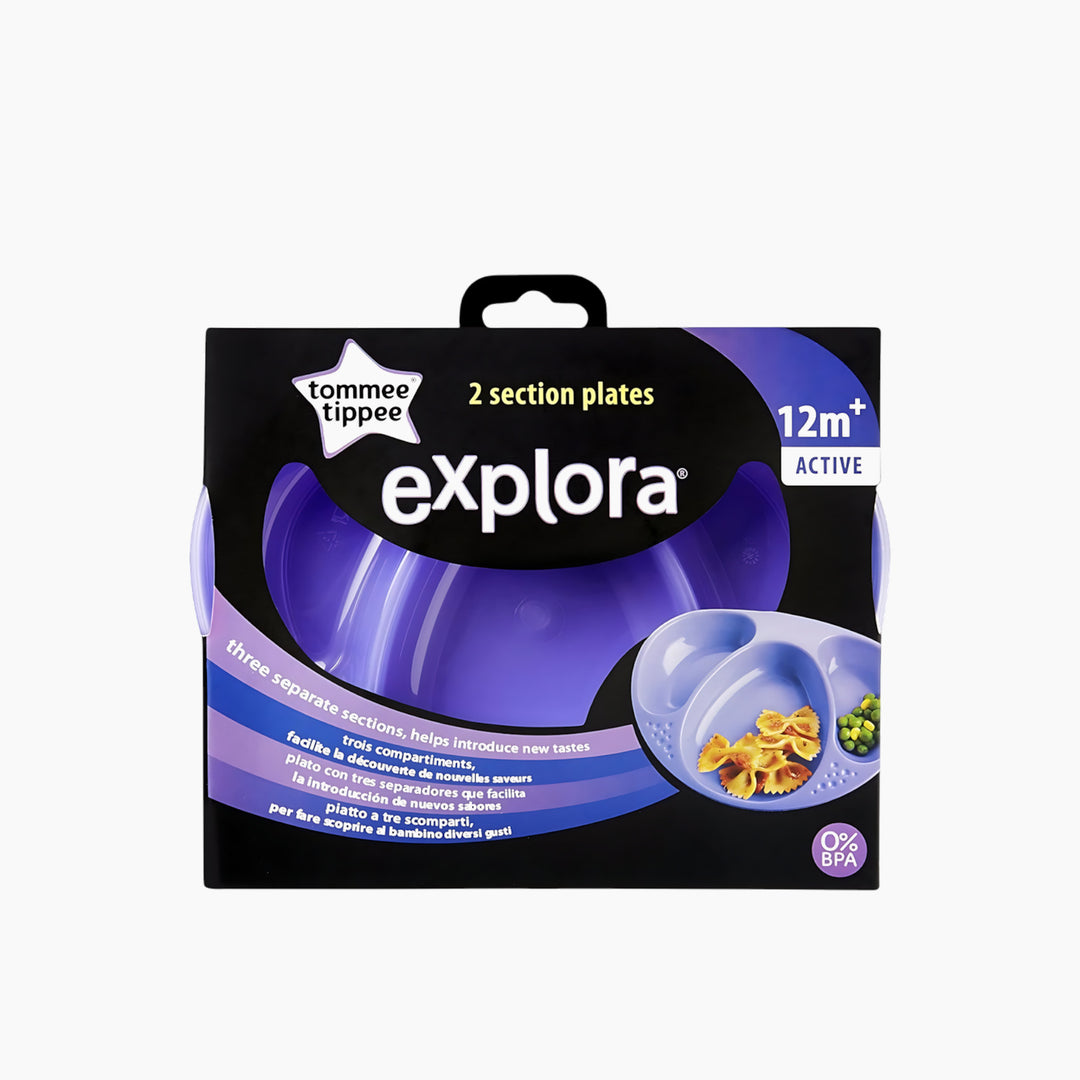 Essentials divided baby plates, set of three