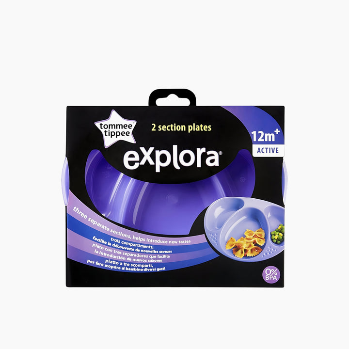 Essentials divided baby plates, set of three