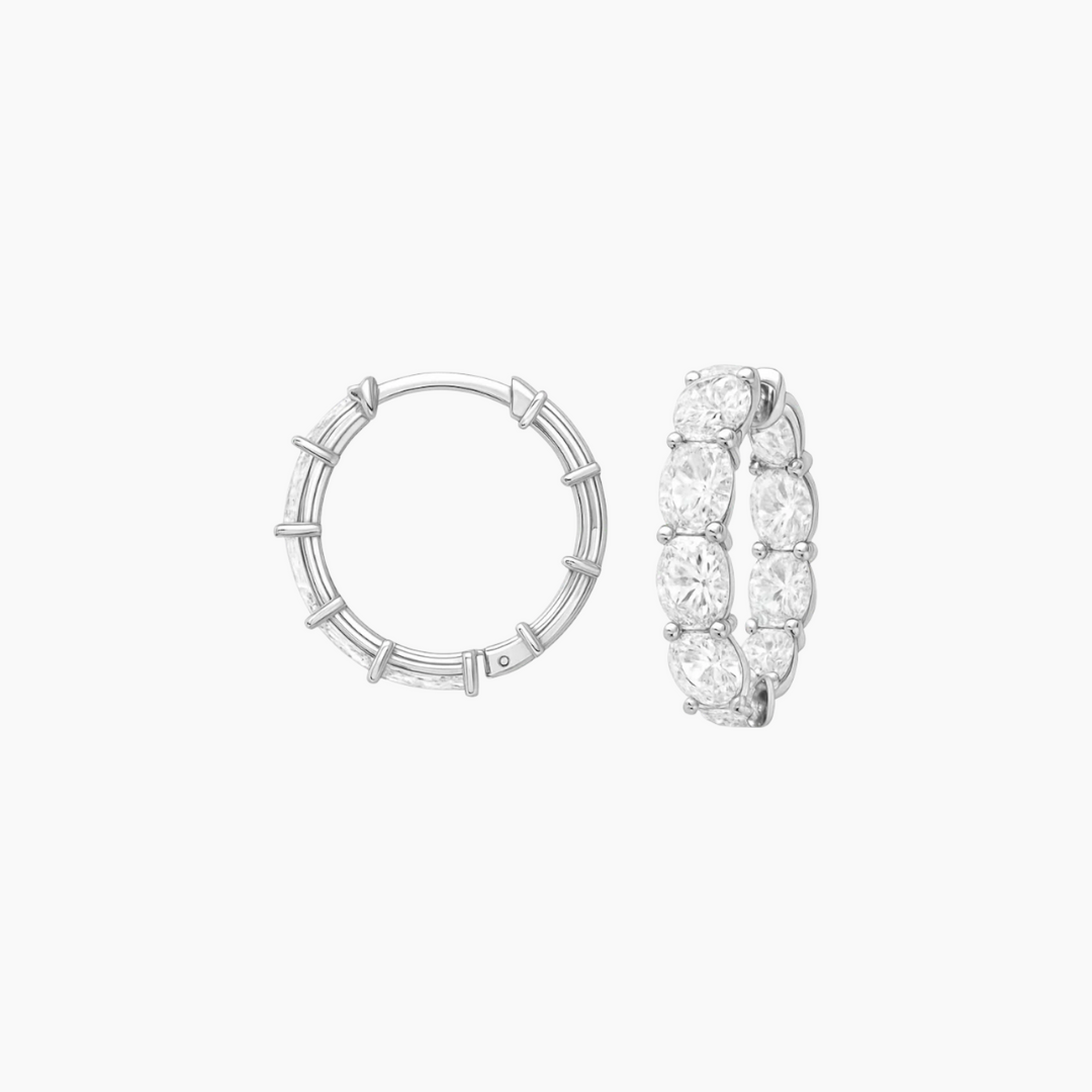 Illumine Gold Eternal Oval Hoops Earrings