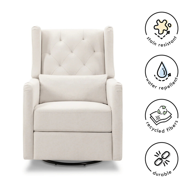 Davinci Everly recliner and swivel glider in eco-performance fabric