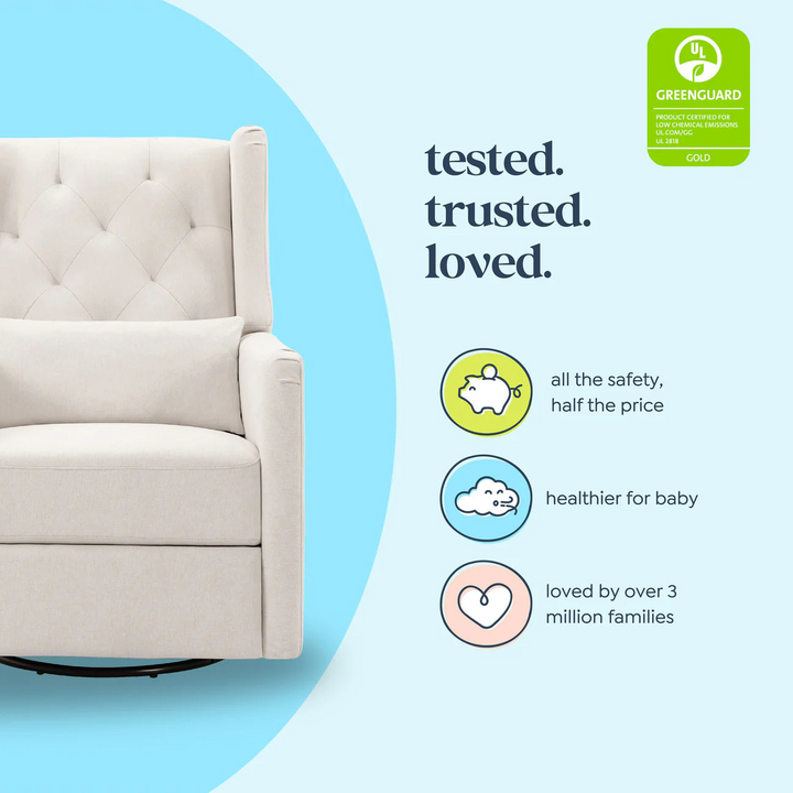 Davinci Everly eco-performance fabric recliner and swivel glider
