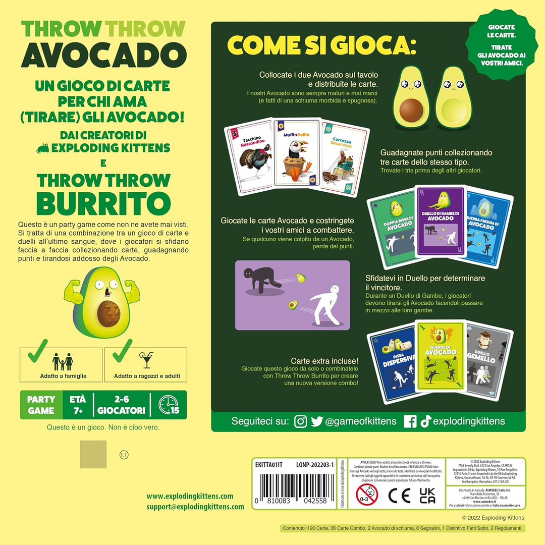 Throw Throw Avocado Board Game