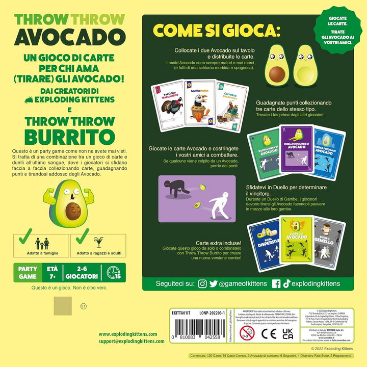 Throw Throw Avocado Board Game