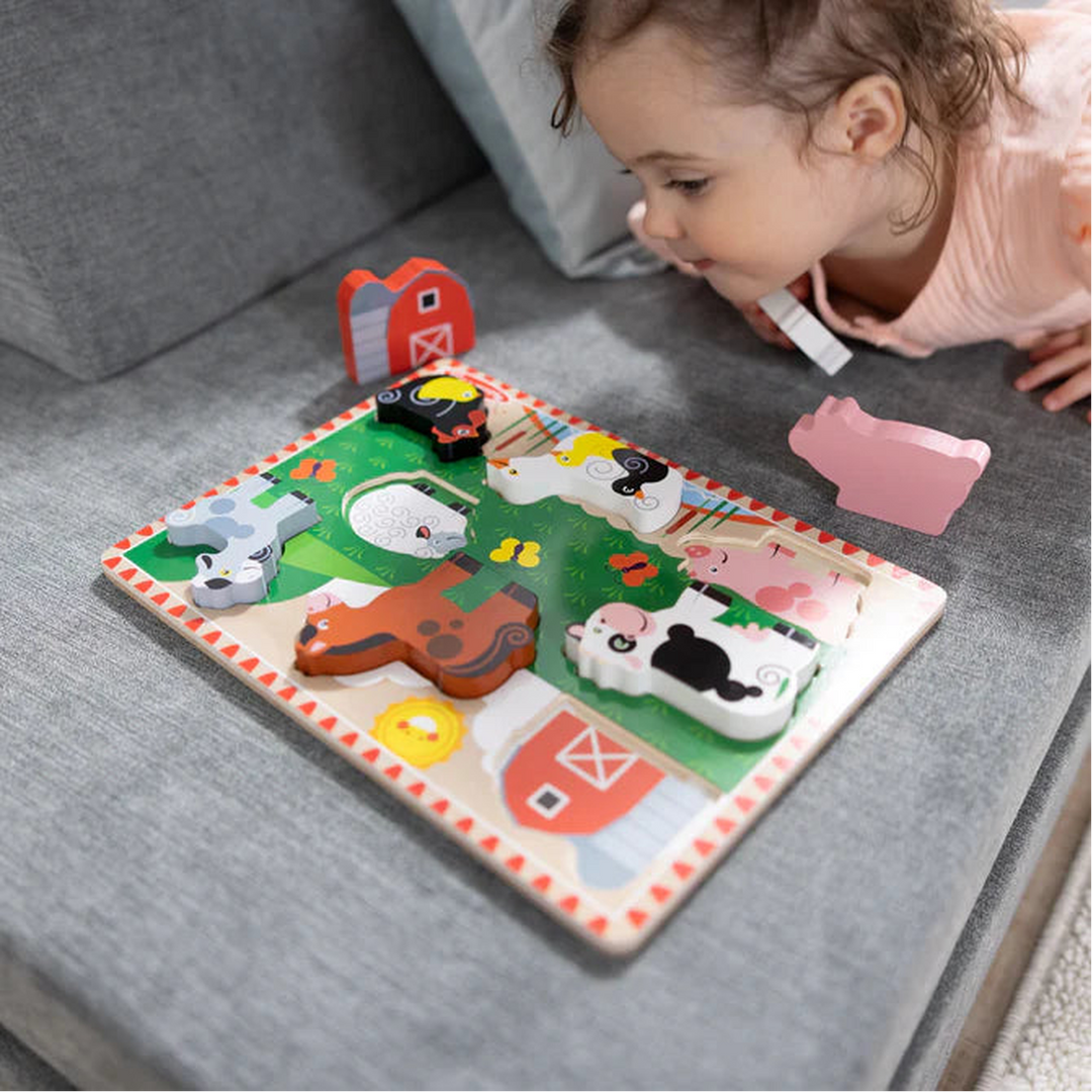 Melissa &amp; Doug Farm Chunky Puzzle - Fresh Start