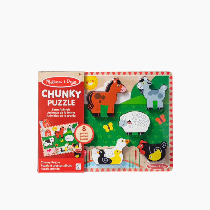 Melissa &amp; Doug Farm Chunky Puzzle - Fresh Start