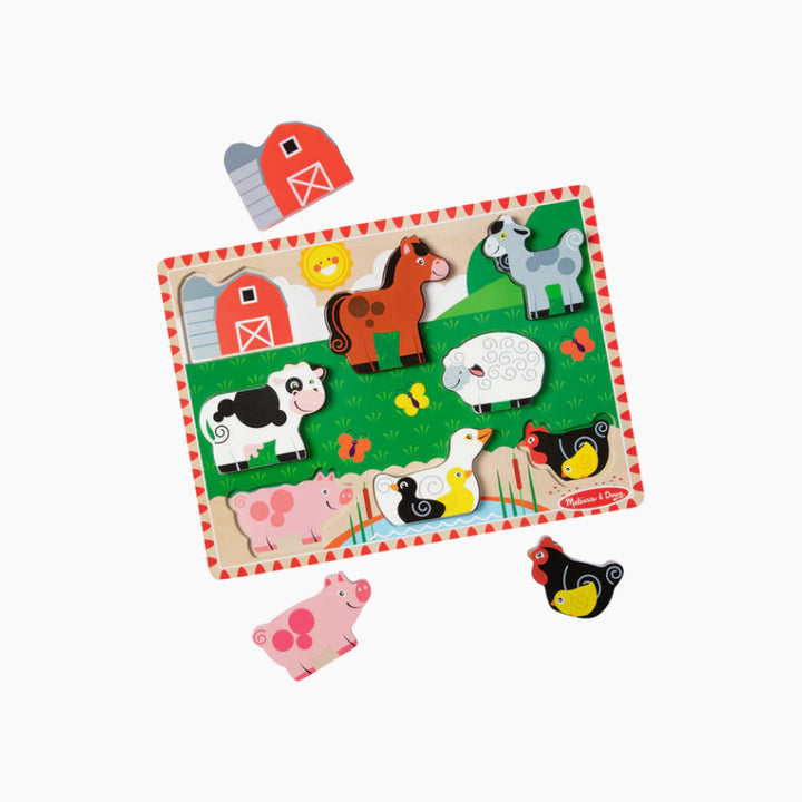 Melissa &amp; Doug Farm Chunky Puzzle - Fresh Start