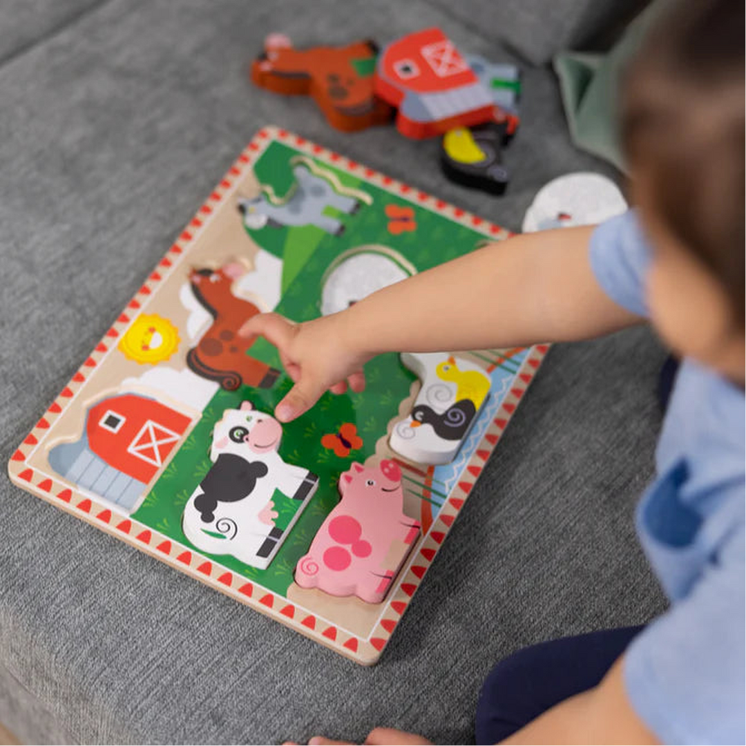 Melissa &amp; Doug Farm Chunky Puzzle - Fresh Start