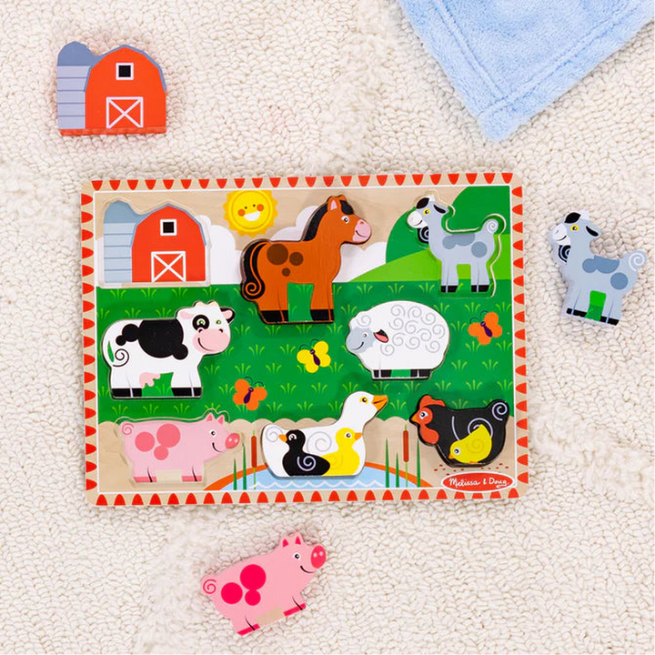 Melissa &amp; Doug Farm Chunky Puzzle - Fresh Start