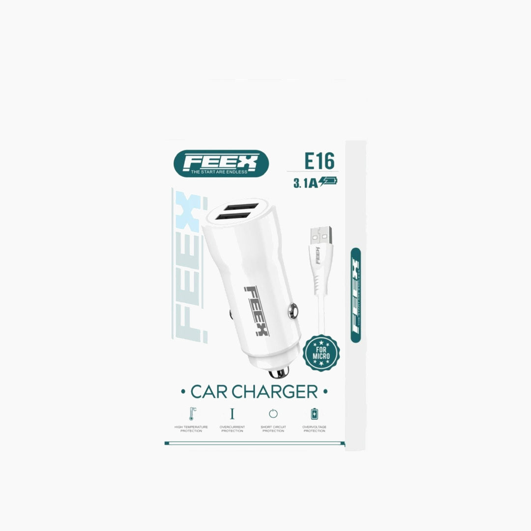 FEEX E16 USB Car Charger With Cable