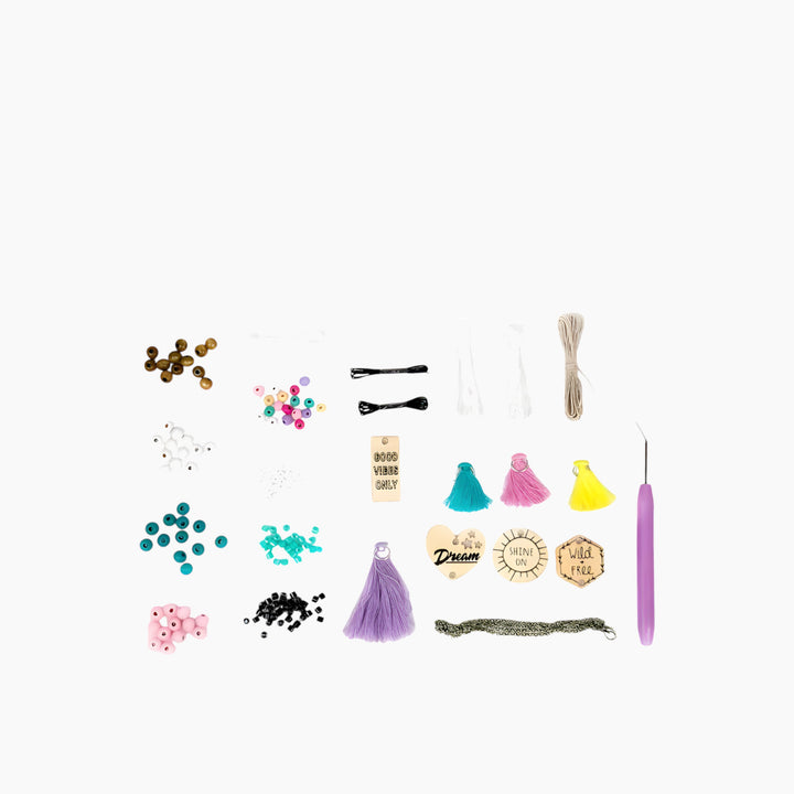 FK STMT D.I.Y Wooden Charm &amp; Tassel Jewelry Kit