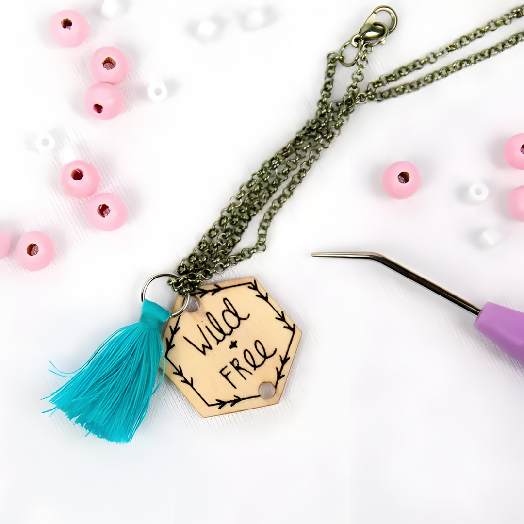 FK STMT D.I.Y Wooden Charm &amp; Tassel Jewelry Kit