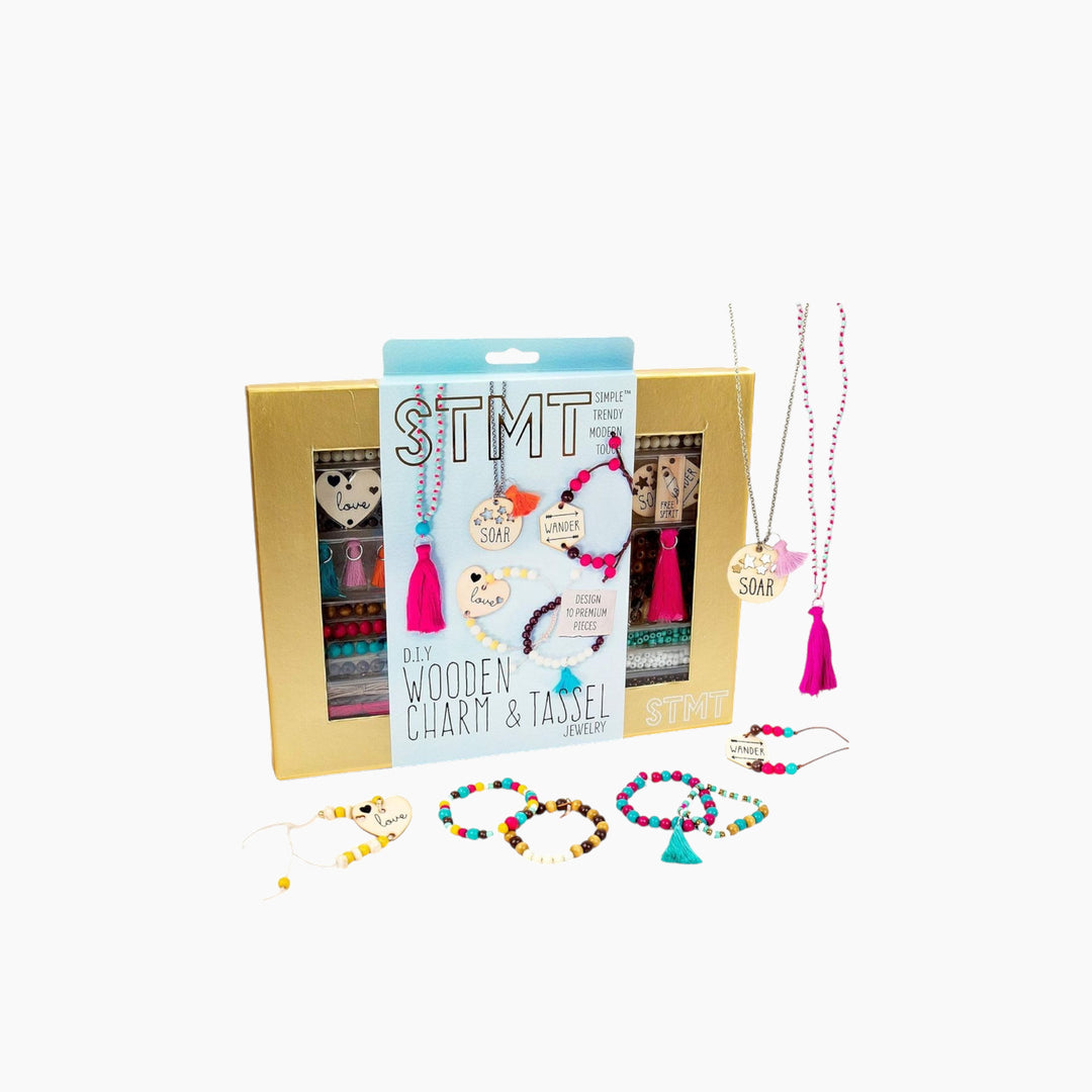 FK STMT D.I.Y Wooden Charm &amp; Tassel Jewelry Kit