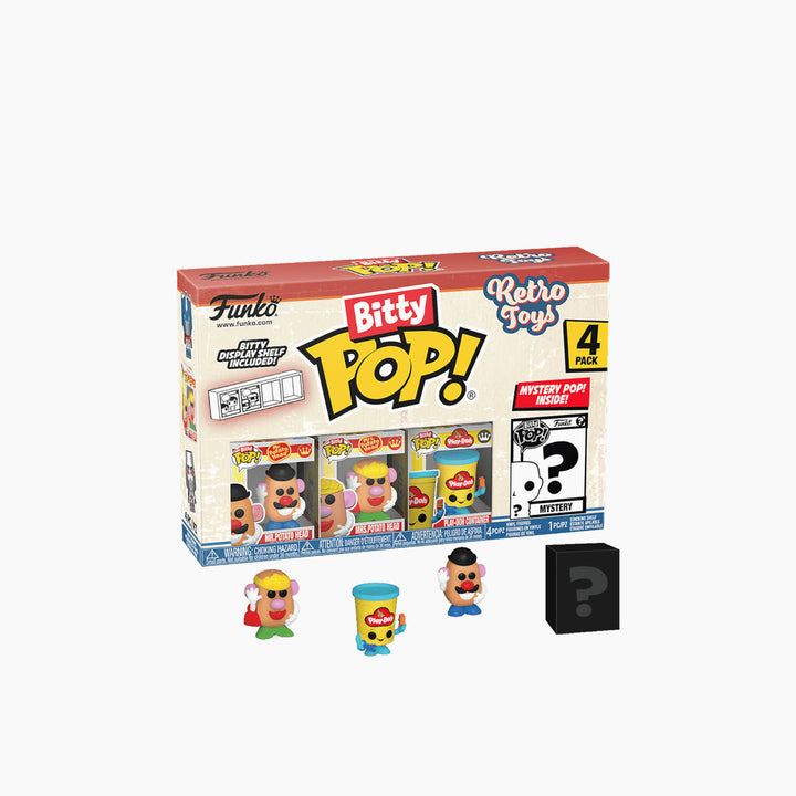 Funko Bitty Pop! ألعاب ريترو هاسبرو- مستر بوتيتو هيد حزمة من 4 قطع السلسلة 1