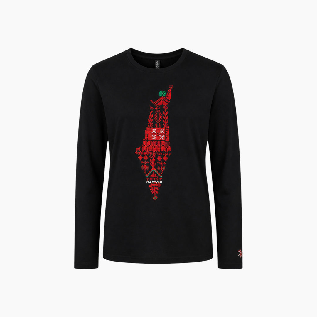 Falastin Black Long Sleeve T-Shirt