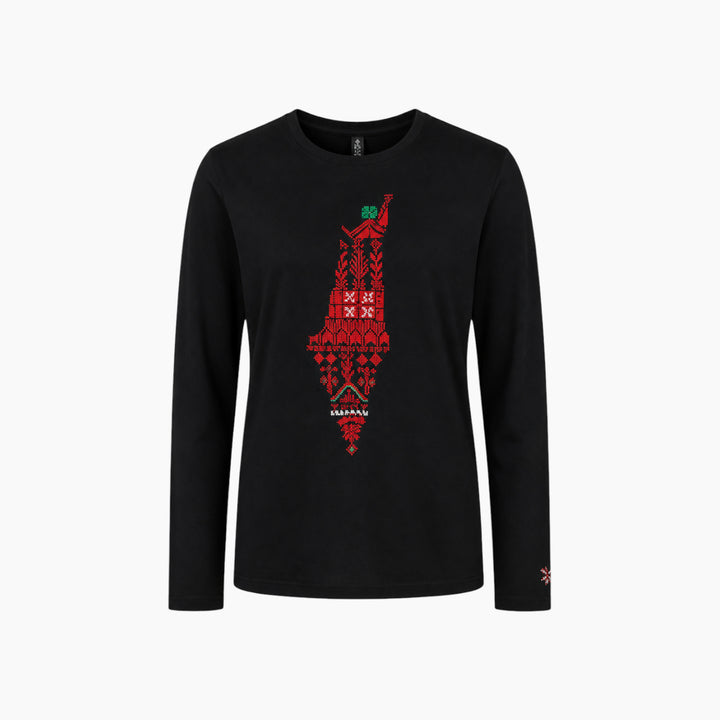 Falastin Black Long Sleeve T-Shirt