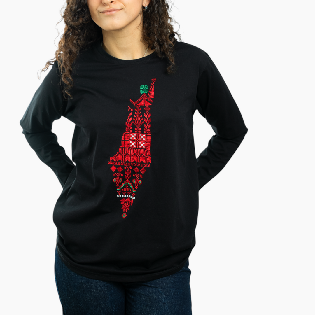 Falastin Black Long Sleeve T-Shirt