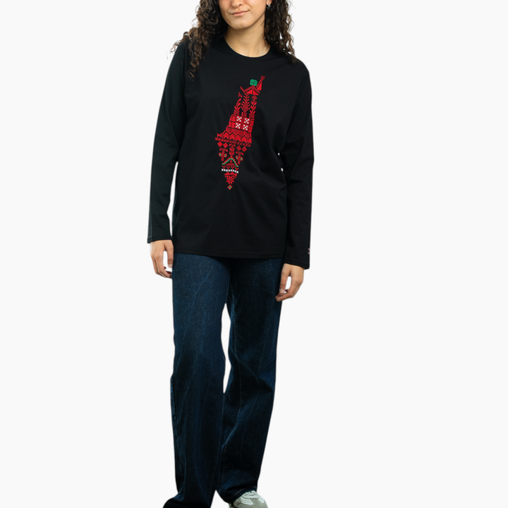 Falastin Black Long Sleeve T-Shirt