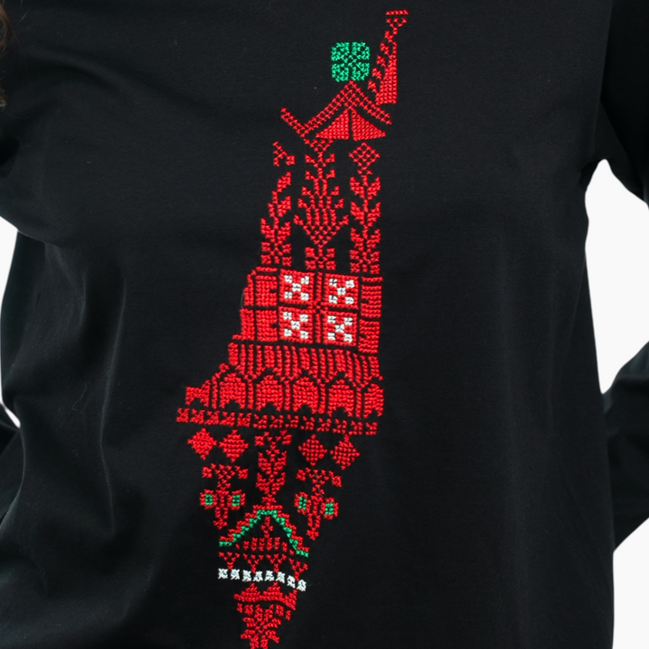 Falastin Black Long Sleeve T-Shirt