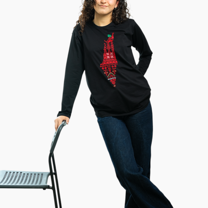 Falastin Black Long Sleeve T-Shirt