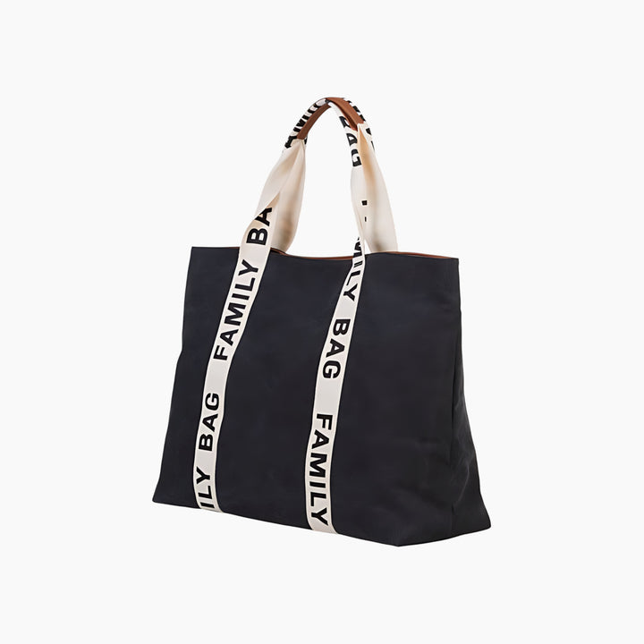 Childhome Signature Canvas Black nursery bag