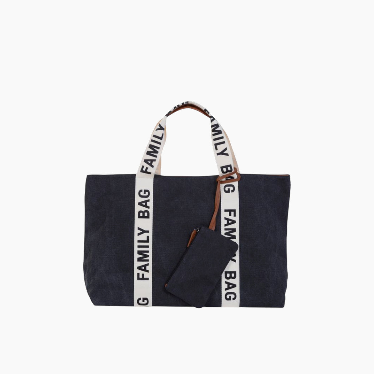 Childhome Signature Canvas family nursery bag in black