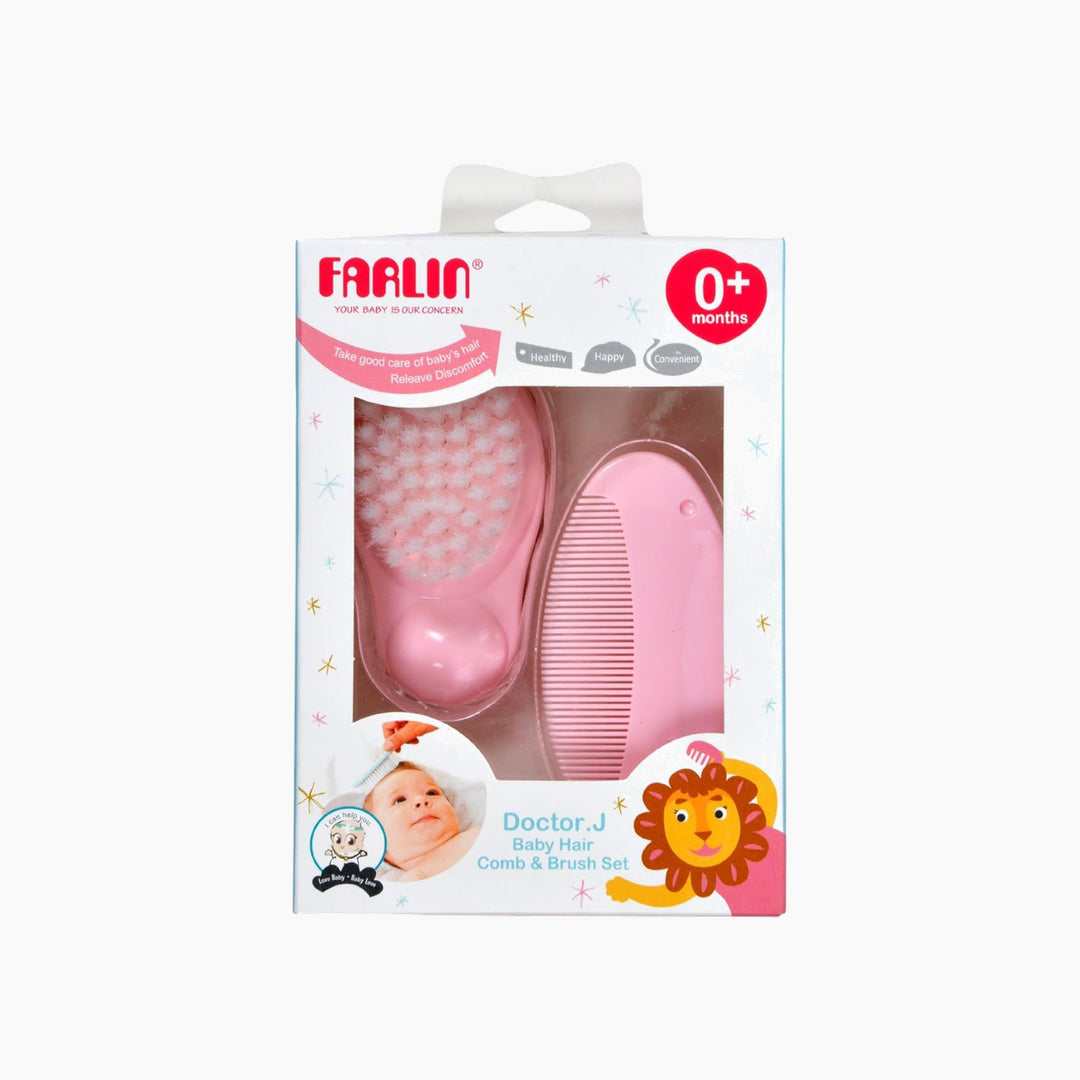Farlin Baby Hair Comb &amp; Brush Set