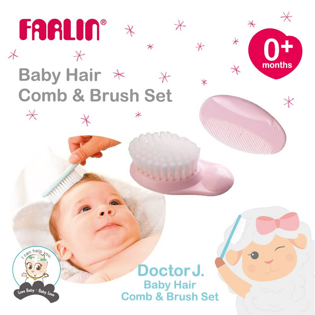 Farlin Baby Hair Comb &amp; Brush Set