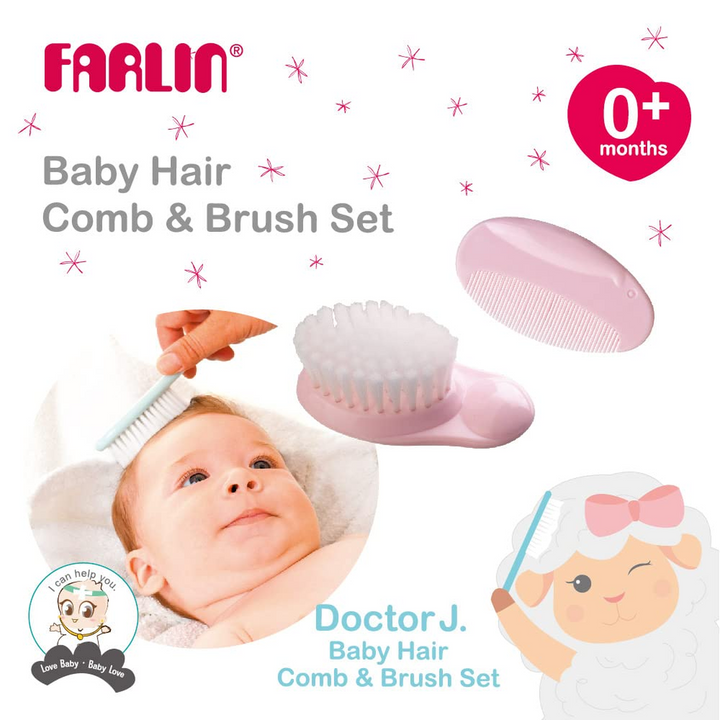 Farlin Baby Hair Comb &amp; Brush Set