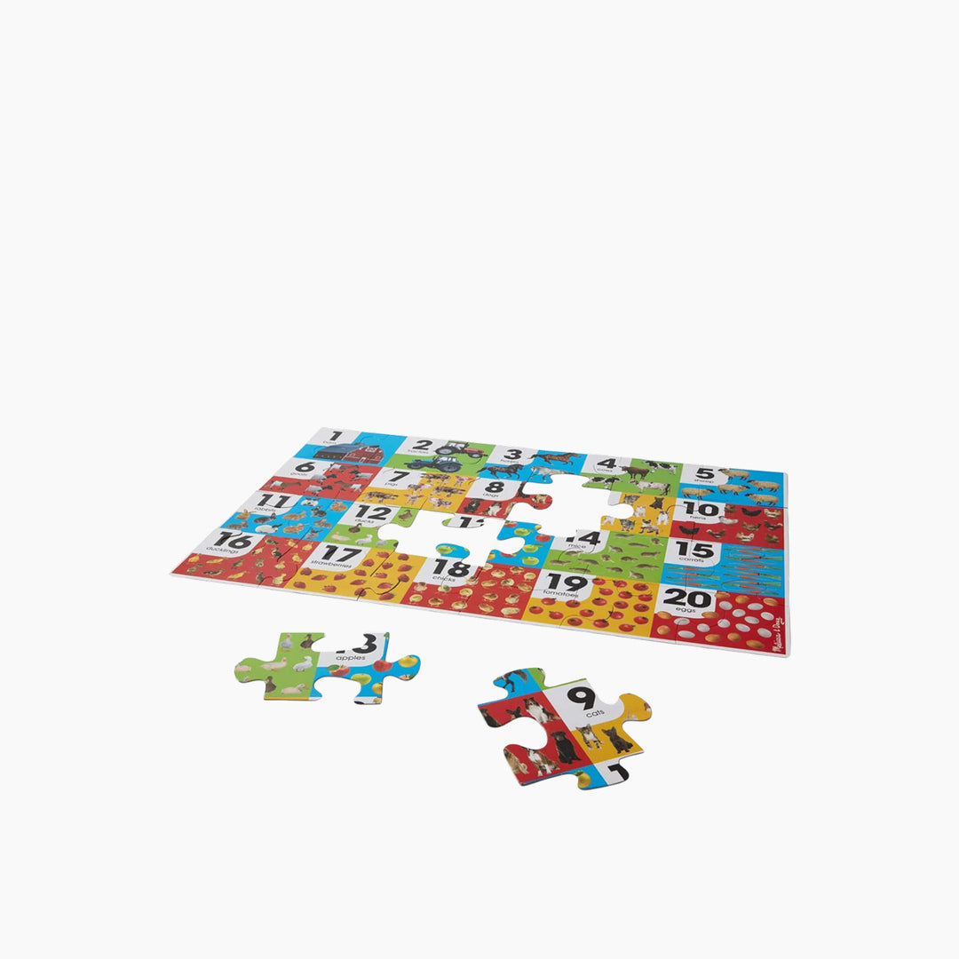 Melissa &amp; Doug Farm Number Floor Puzzle (24 PC)