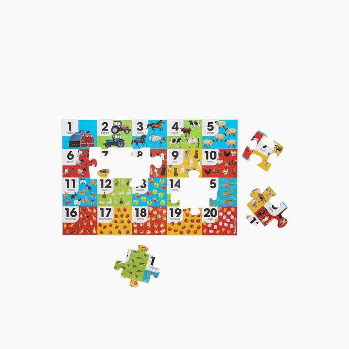 Melissa &amp; Doug Farm Number Floor Puzzle (24 PC)
