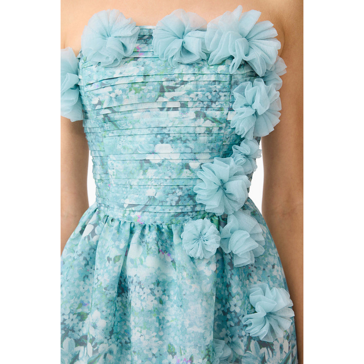 Elliott Faye Strapless Gown in Blue