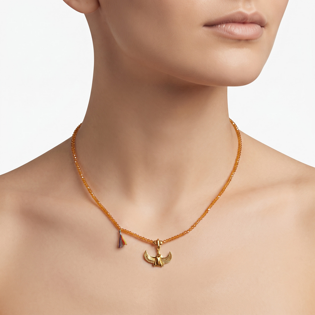 Golden Manta Ray Necklace
