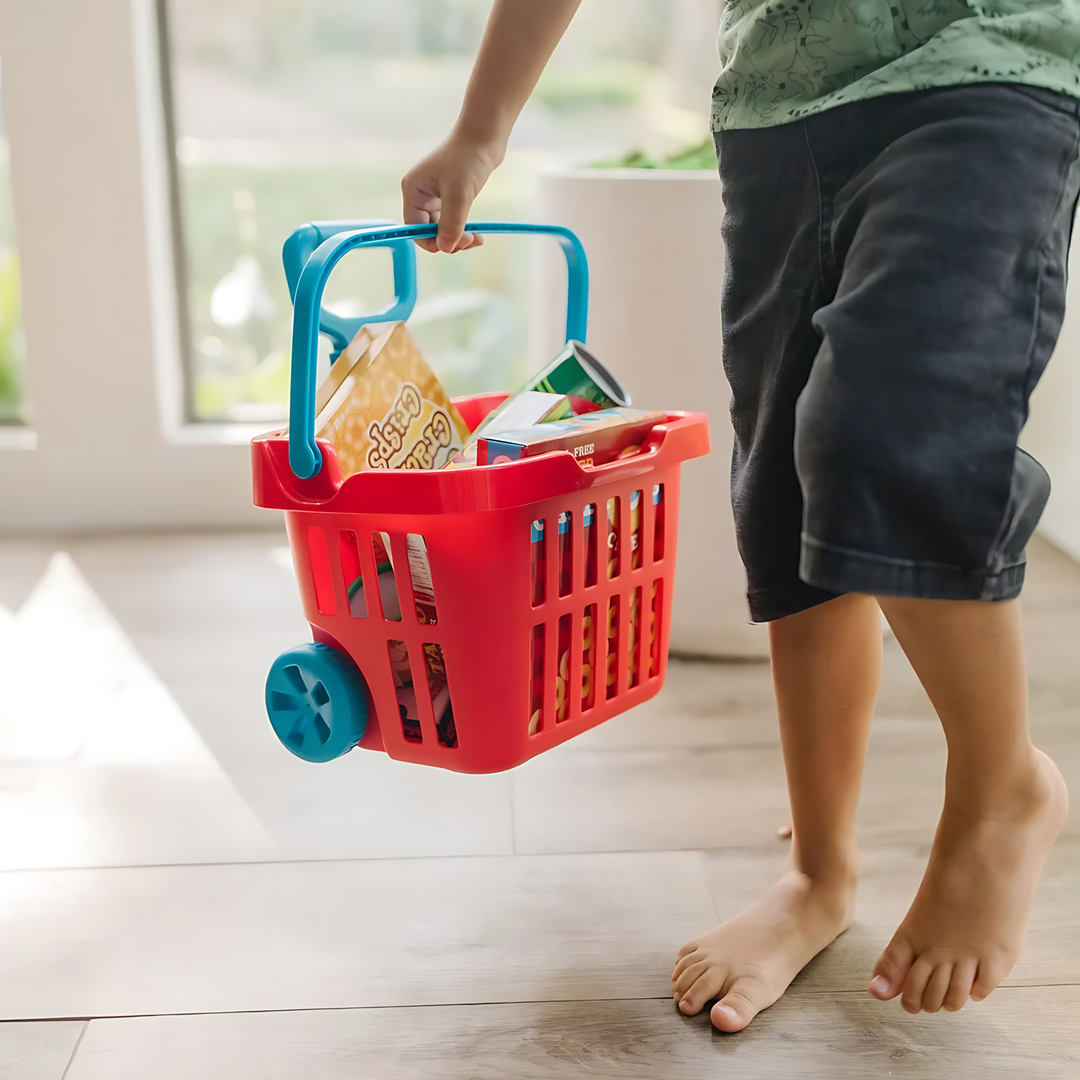 Melissa &amp; Doug Fill &amp; Roll Grocery Basket Play Set - HUNA