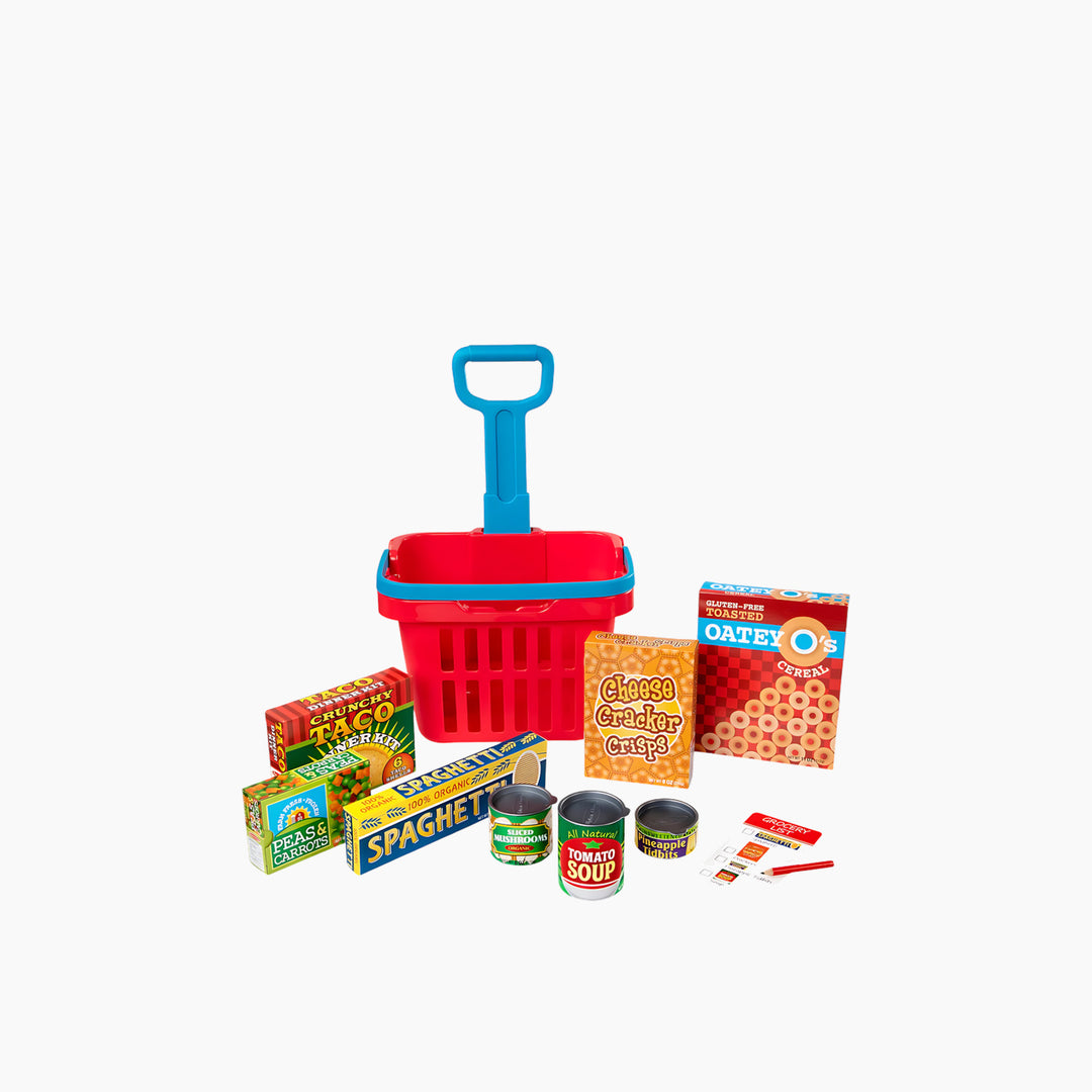 Melissa &amp; Doug Fill &amp; Roll Grocery Basket Play Set - HUNA