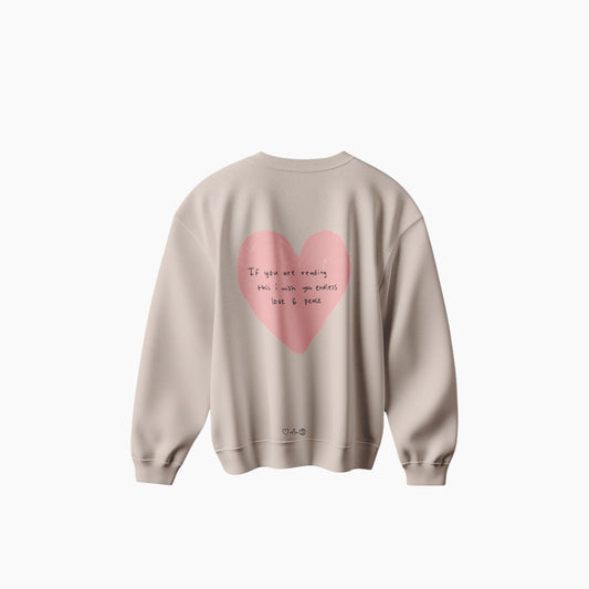 The Orenda Tribe Peace & Love Women's Oversized Sweatshirt