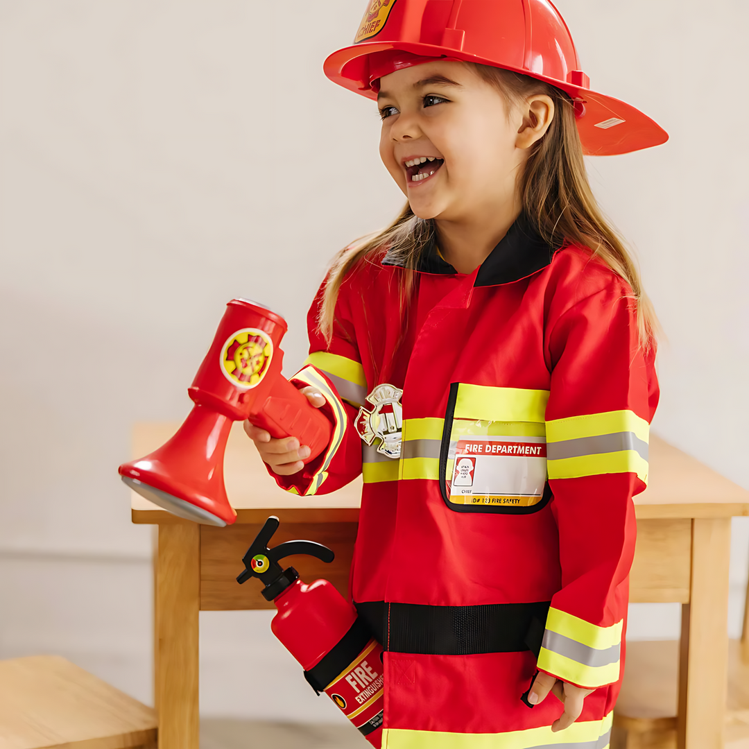 Melissa &amp; Doug Fire Chief pretend play costume set for children