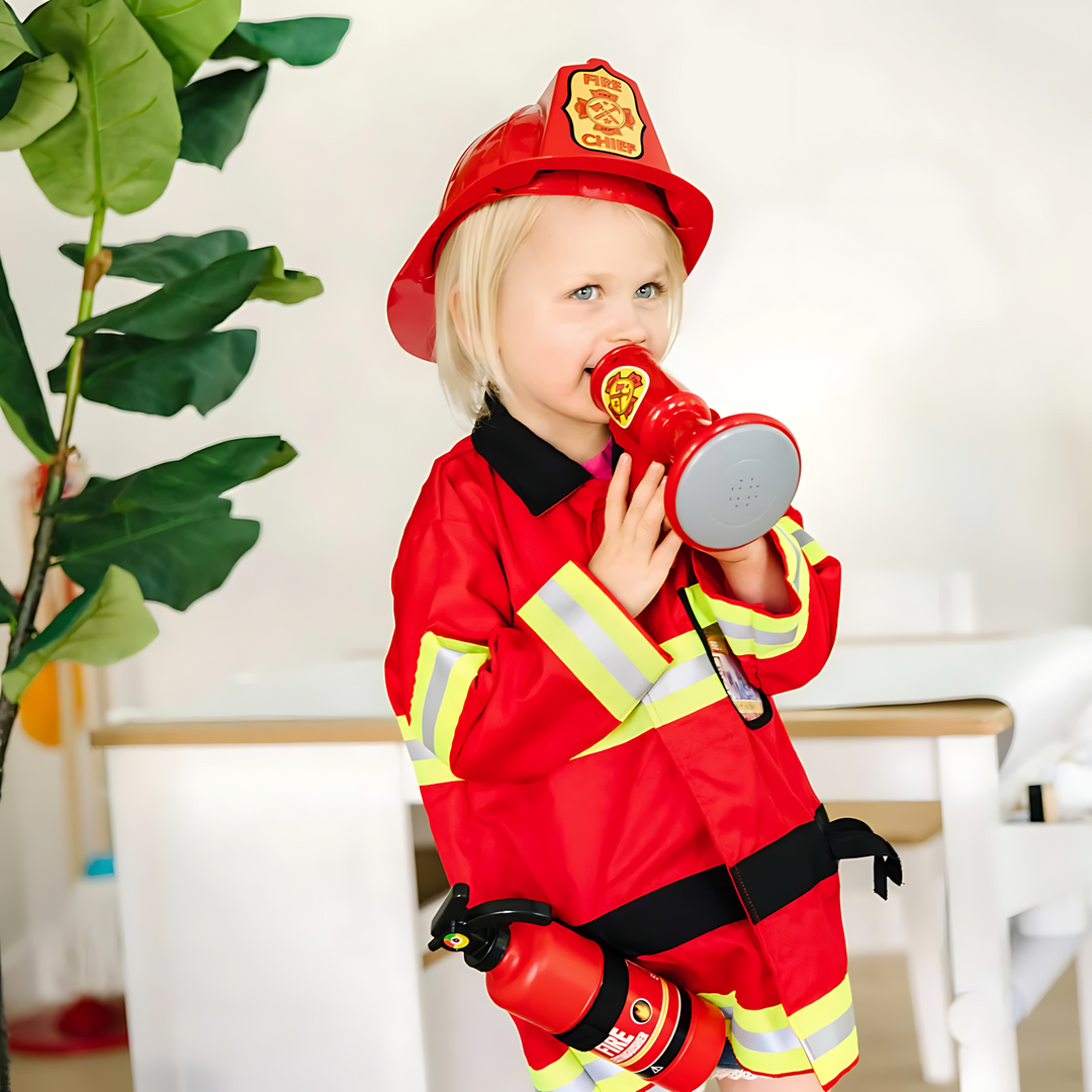 Melissa &amp; Doug Fire Chief pretend play costume set for children