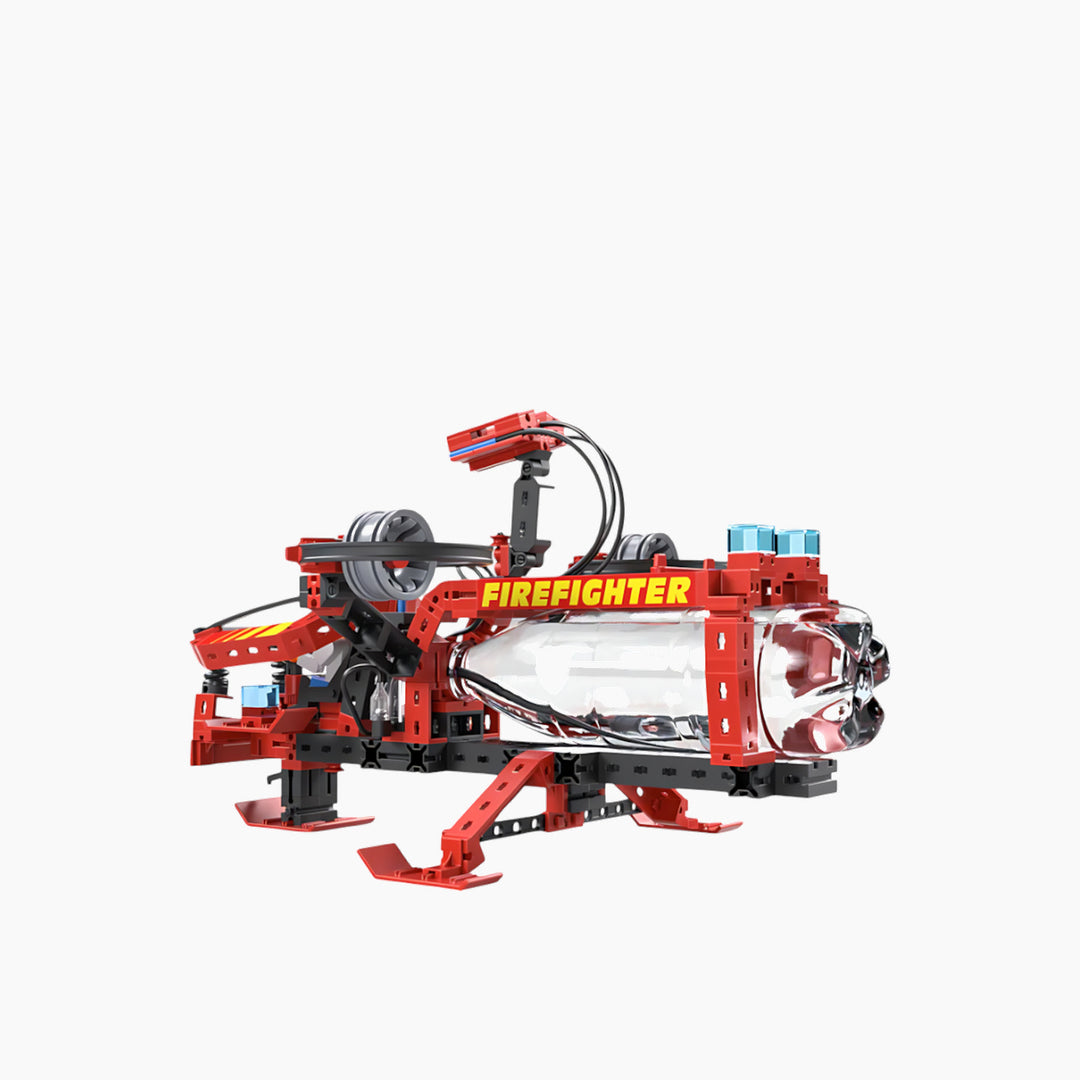 Firefighter toy with extinguishing function and four water spray modes