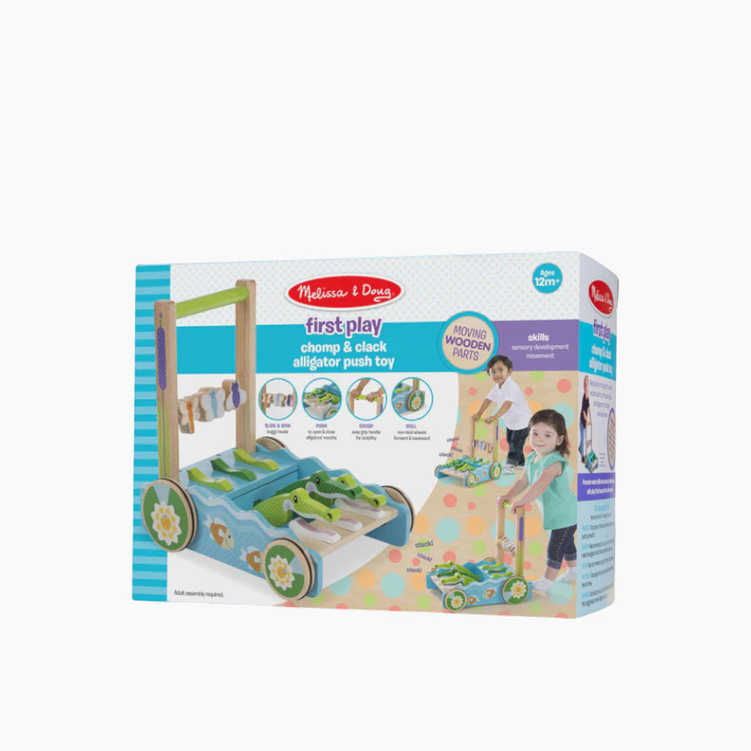 Melissa &amp; Doug First Play - Chomp and Clack Alligator Push Toy