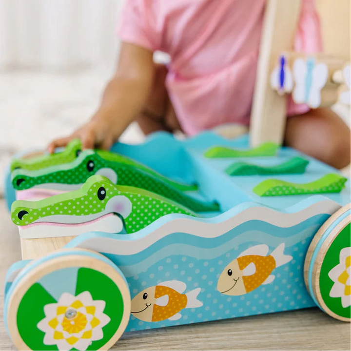 Melissa &amp; Doug First Play - Chomp and Clack Alligator Push Toy