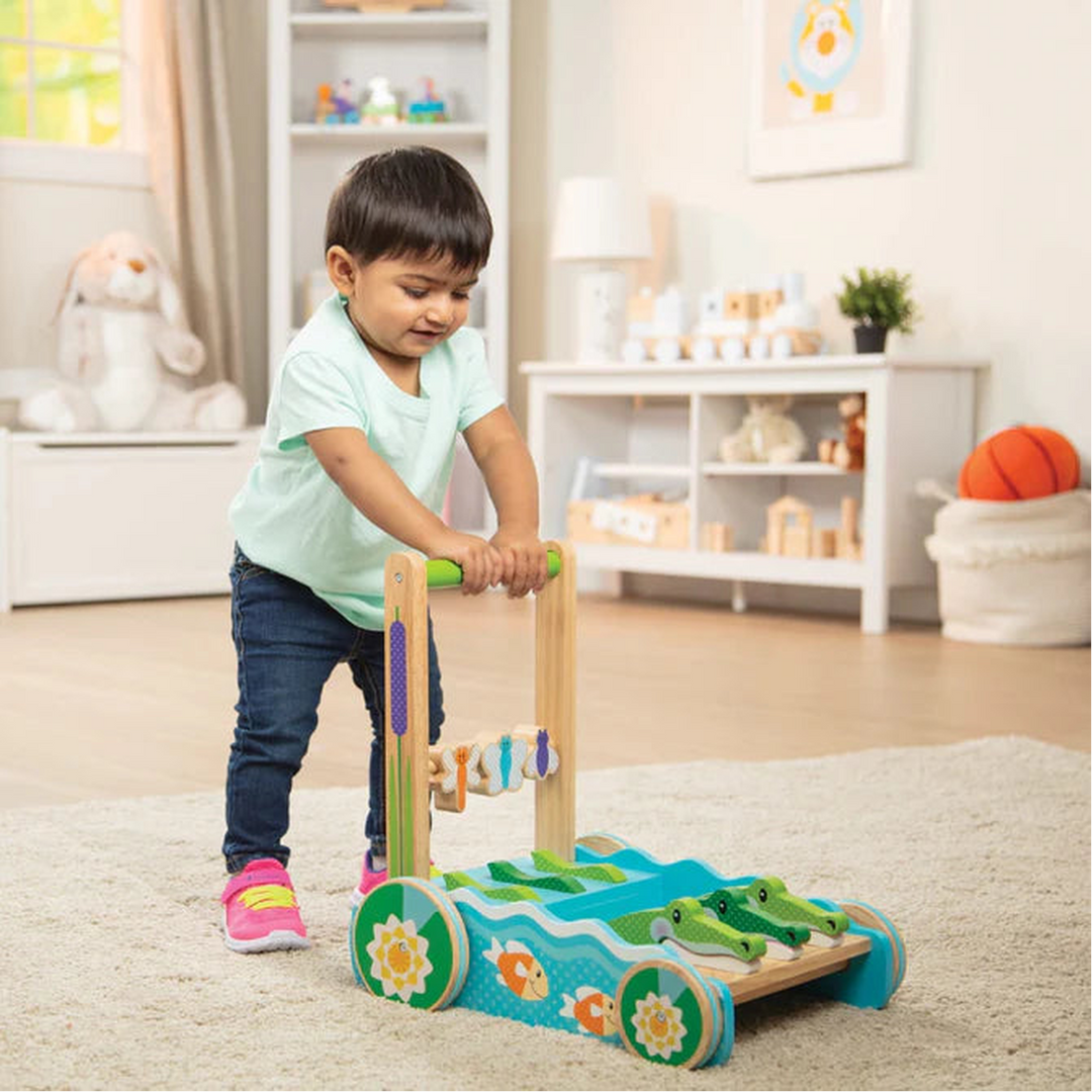 Melissa &amp; Doug First Play - Chomp and Clack Alligator Push Toy